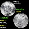 Image 1 : 1923-p Peace Dollar $1 Grades Select Unc