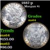 Image 1 : 1887-p Morgan Dollar $1 Grades Choice Unc