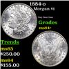 Image 1 : 1884-o Morgan Dollar $1 Grades Choice+ Unc