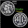 Image 1 : 1866 Three Cent Copper Nickel 3cn Grades f details