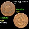 Image 1 : 1864 Lg Motto Two Cent Piece 2c Grades vg, very good