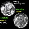 Image 1 : 1945-p Mercury Dime 10c Grades Choice+ Unc