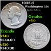 Image 1 : 1932-d Washington Quarter 25c Grades vf++