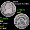 Image 1 : 1836 Capped Bust Dime 10c Grades vg+