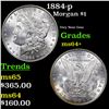 Image 1 : 1884-p Morgan Dollar $1 Grades Choice+ Unc