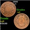 Image 1 : 1866 Two Cent Piece 2c Grades vg, very good