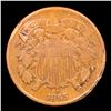 Image 2 : 1865 Two Cent Piece 2c Grades vf+