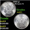 Image 1 : 1881-p Morgan Dollar $1 Grades Select+ Unc