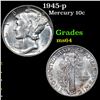 Image 1 : 1945-p Mercury Dime 10c Grades Choice Unc