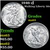 Image 1 : 1946-d Walking Liberty Half Dollar 50c Grades Select Unc.