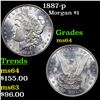 Image 1 : 1887-p Morgan Dollar $1 Grades Choice Unc