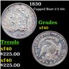 Image 1 : 1830 Capped Bust Half Dime 1/2 10c Grades xf