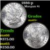 Image 1 : 1886-p Morgan Dollar $1 Grades GEM+ Unc