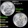 Image 1 : 1883-o Morgan Dollar $1 Grades GEM+ Unc