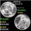 Image 1 : 1923-p Peace Dollar $1 Grades Choice+ Unc