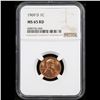Image 2 : NGC 1969-d Lincoln Cent 1c Graded ms65 rd By NGC
