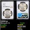 Image 1 : NGC 1886-p Morgan Dollar $1 Graded ms63 By NGC