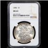 Image 2 : NGC 1886-p Morgan Dollar $1 Graded ms63 By NGC