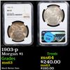 Image 1 : NGC 1903-p Morgan Dollar $1 Graded ms63 By NGC