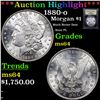 Image 1 : ***Auction Highlight*** 1880-o Morgan Dollar $1 Graded Choice Unc By USCG (fc)