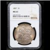 Image 2 : NGC 1887-p Morgan Dollar $1 Graded ms63 By NGC