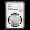 Image 2 : NGC 1884-p Morgan Dollar $1 Graded ms64 By NGC