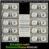 Image 1 : 10x Consecutive Serial Number 1957B $1 Blue Seal Silver Certificate  Grades Gem CU