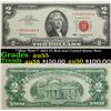 Image 1 : **Star Note** 1963 $2 Red seal United States Note Grades Choice AU