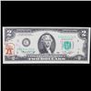 Image 2 : 1976 $2 Federal Reserve Note 1st Day of Issue, with Stamp (Philadelphia, PA) Grades Select CU