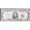Image 2 : **Star Note** 1963 $5 Red seal United States Note Grades vf++