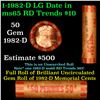 Image 1 : Shotgun Lincoln 1c roll, 1982-d LG Date 50 pcs Old Bank Wrapper