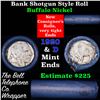 Image 1 : Buffalo Nickel Shotgun Roll in Old Bank Style 'Bell Telephone'  Wrapper 1920 & D Mint Ends