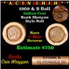Image 1 : ***Auction Highlight*** Indian cent 1c orig roll, 1909 end S other end (fc)