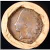 Image 2 : Mixed small cents 1c orig shotgun roll, 1919-s Wheat Cent, 1897 Indian Cent other end, brinks Wrappe