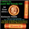 Image 1 : Shotgun Lincoln 1c roll, 1970-s 50 pcs Old Coin Tainer Wrapper