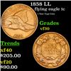 Image 1 : 1858 LL Flying Eagle Cent 1c Grades vf++