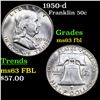 Image 1 : 1950-d Franklin Half Dollar 50c Grades Select Unc FBL