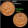 Image 1 : 1907 Indian Cent 1c Grades Choice AU/BU Slider+