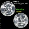 Image 1 : 1946-s Washington Quarter 25c Grades Select+ Unc