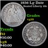 Image 1 : 1856 Lg Date Seated Liberty Dime 10c Grades vg+