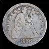 Image 2 : 1856 Lg Date Seated Liberty Dime 10c Grades vg+
