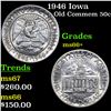 Image 1 : 1946 Iowa Old Commem Half Dollar 50c Grades GEM++ Unc