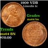 Image 1 : 1909 VDB Lincoln Cent 1c Grades Choice Unc BN