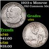 Image 1 : 1923-s Monroe Old Commem Half Dollar 50c Grades vf++