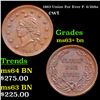 Image 1 : 1863 Union For Ever Civil War Token F- 6/268a 1c Grades Select+ Unc BN
