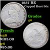 Image 1 : 1837 RE Capped Bust Half Dollar 50c Grades g+