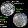 Image 1 : 1945-d Mercury Dime 10c Grades GEM+ Unc