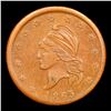 Image 2 : 1863 Not One Cent Civil War Token Fr-17/388a 1c Grades Choice AU