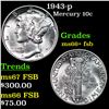 Image 1 : 1943-p Mercury Dime 10c Grades GEM++ FSB