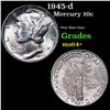 Image 1 : 1945-d Mercury Dime 10c Grades Choice+ Unc